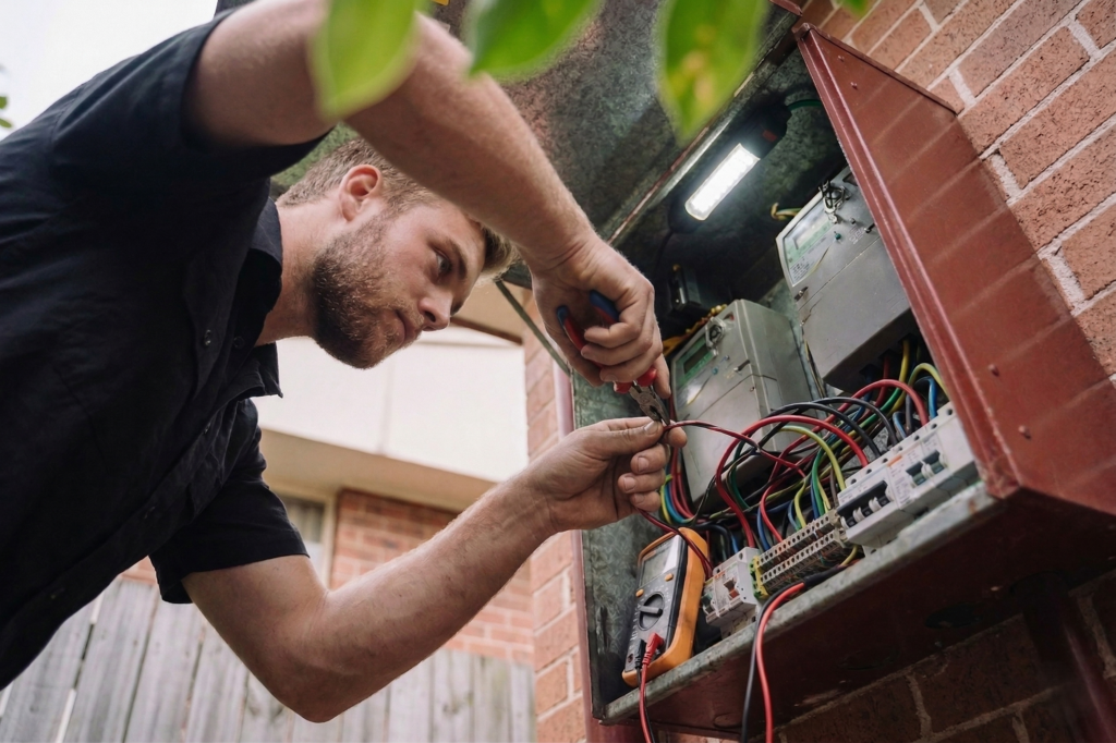 Galston electrician performing electrical work
