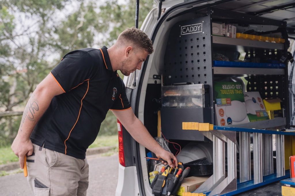 Licensed Galston electrician working on a residential job
